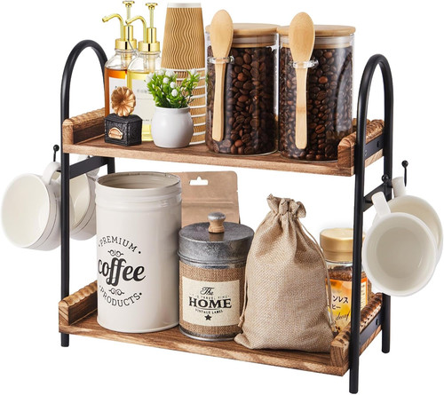 Coffee bar accessories tier - bar, 2-tier